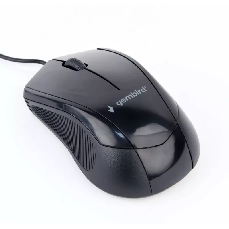 GEMBIRD pele optiskā MUS-3B-02 - 3 pogu ritenītis USB melna