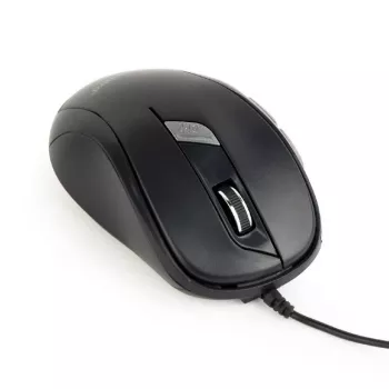 Optiskā pele GEMBIRD MUS-6B-01 – 6 pogas, ritenītis, USB, melna