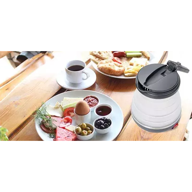 Elektriskā tējkanna Adler AD 1279 — 0,6 L, 750 W, plastmasas korpuss, pogu vadība, indikatora gaisma