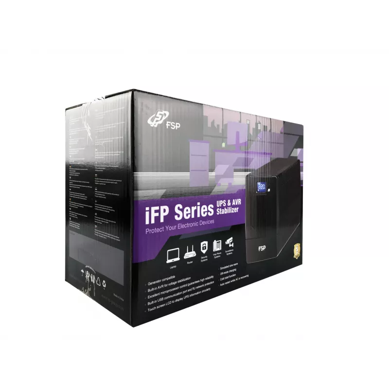 FSP iFP 2000 nepārtrauktās barošanas avots (UPS) Line-Interactive 2 kVA 1200 W 2 maiņstrāvas kontaktligzdas