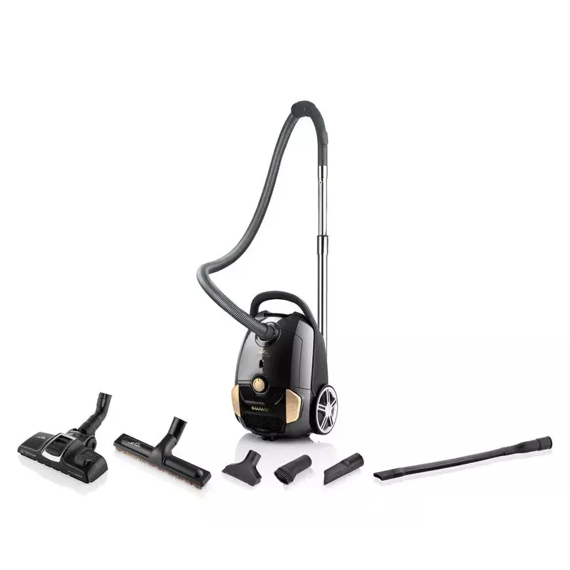 Cilindra putekļsūcējs ETA Avanto 3 L — 800 W, 3 L putekļu maisiņš, HEPA filtrēšana, sausā tīrīšana, mīkstās mēbeles/cietās grīdas/paklāji, melns/bēšs