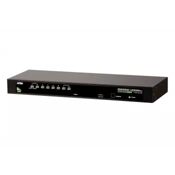 ATEN 8 portu USB - PS/2 VGA KVM slēdzis, 2048 x 1536 pikseļi, QXGA, stiprināšana statīvā, 5 W, 1U, melns