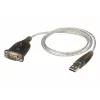 ATEN USB 2.0 uz RS-232 adapteris (100 cm), melns, metālisks, 1 m, USB Type-A, DB-9, vīriešu, vīriešu