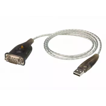 ATEN USB 2.0 uz RS-232 adapteris (100 cm), melns, metālisks, 1 m, USB Type-A, DB-9, vīriešu, vīriešu