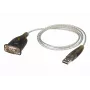 ATEN USB 2.0 uz RS-232 adapteris (100 cm), melns, metālisks, 1 m, USB Type-A, DB-9, vīriešu, vīriešu