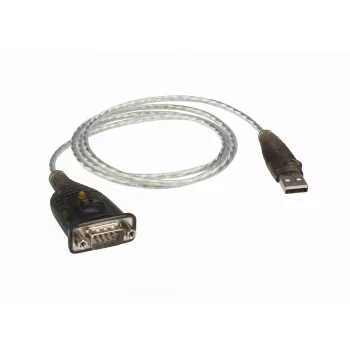 ATEN USB 2.0 uz RS-232 adapteris (100 cm), melns, metālisks, 1 m, USB Type-A, DB-9, vīriešu, vīriešu