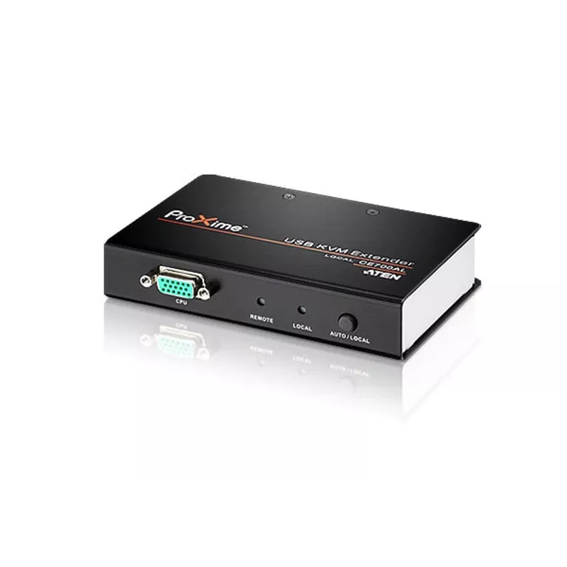 ATEN USB VGA KVM pagarinātājs (150m), Raidītājs un uztvērējs, Vadu, 150 m, Cat5e, 1920 x 1200, 1600 x 1200, 1280 x 1024, Melna, Pelēka