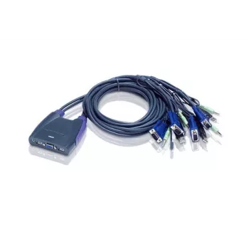 ATEN KVM slēdzis 4portu kabelis KVM USB + audio