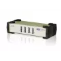 ATEN 4 portu USB - PS/2 VGA KVM slēdzis (iekļauti KVM kabeļi), 2048 x 1536 pikseļi, QXGA, 0,45 W, melns, pelēks