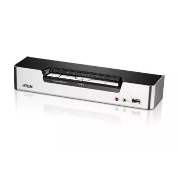 ATEN 4 portu USB HDMI KVM slēdzis ar audio un USB 2.0 centrmezglu (KVM kabeļi iekļauti)