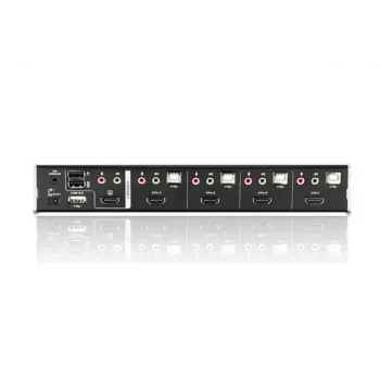 ATEN 4 portu USB HDMI KVM slēdzis ar audio un USB 2.0 centrmezglu (KVM kabeļi iekļauti)