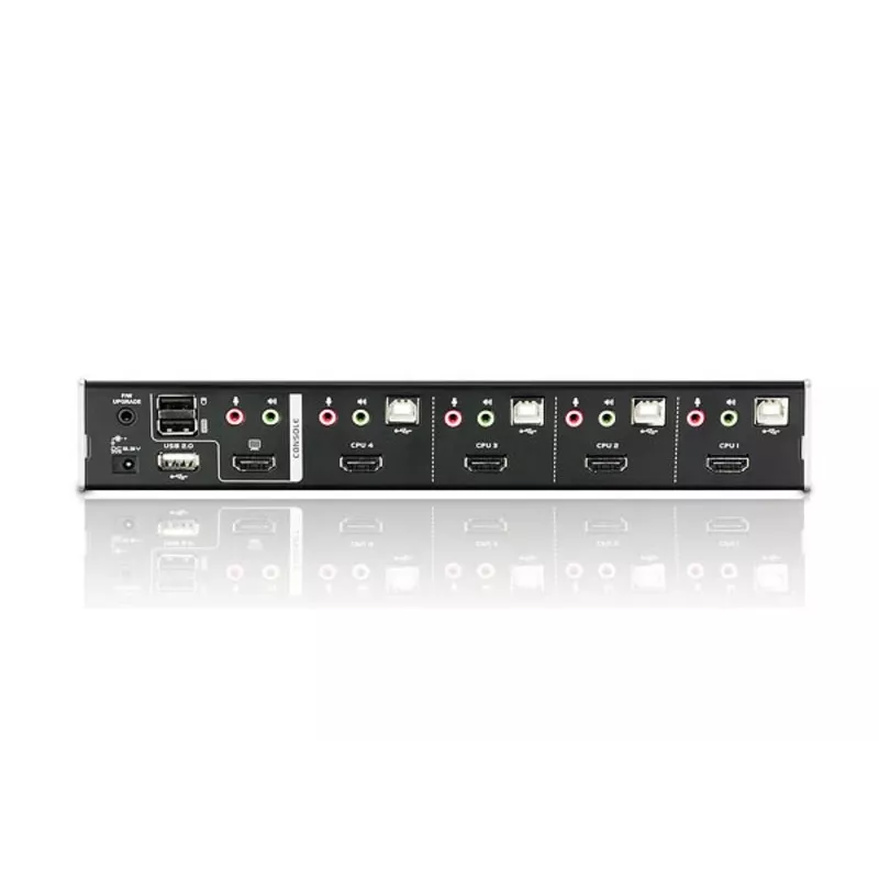 ATEN 4 portu USB HDMI KVM slēdzis ar audio un USB 2.0 centrmezglu (KVM kabeļi iekļauti)