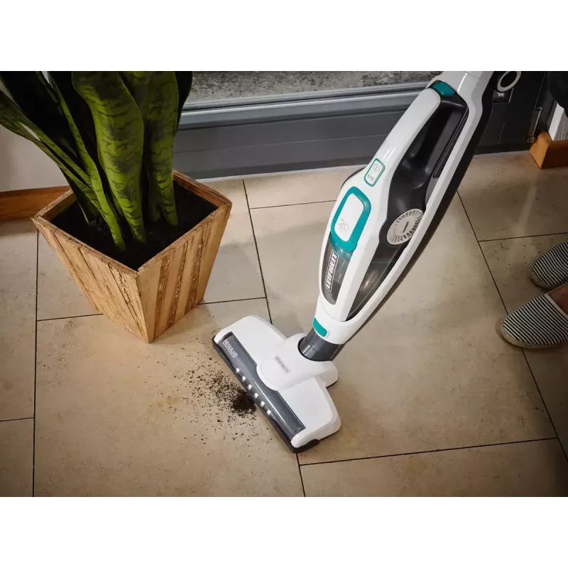 2-in-1 stick vacuum Leifheit PowerVac 2in1 — cordless 20 V, 40 min runtime, cyclonic, removable handheld, washable filter