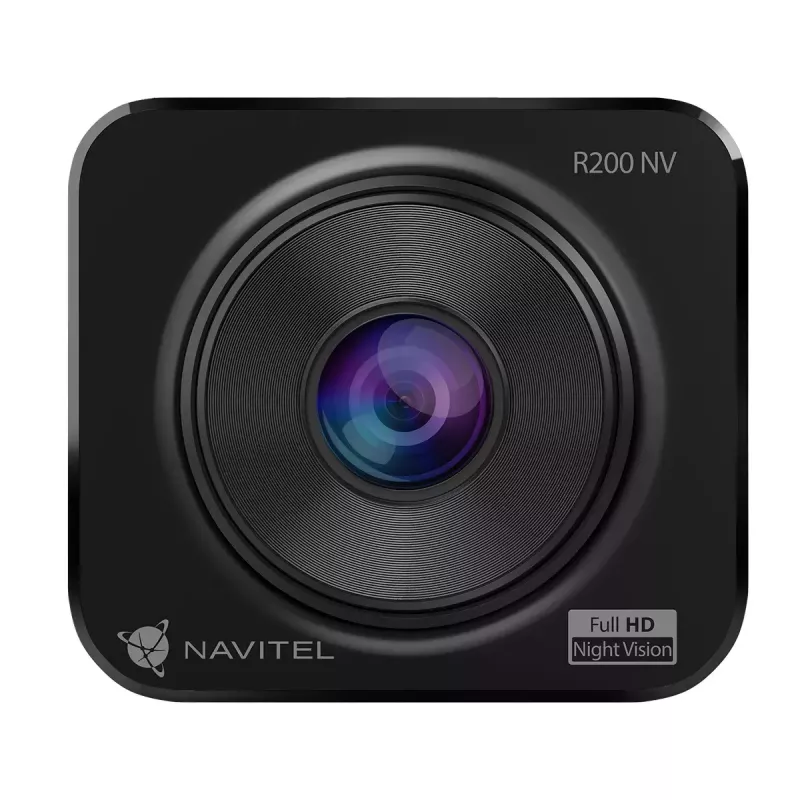 Videoreģistrators Navitel R200 NV — Full HD 1920×1080, 140° skata leņķis, 2 collu displejs, MicroSD līdz 64 GB, baterija un cigarešu aizdedzinātāja barošana