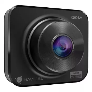 Videoreģistrators Navitel R200 NV — Full HD 1920×1080, 140° skata leņķis, 2 collu displejs, MicroSD līdz 64 GB, baterija un cigarešu aizdedzinātāja barošana