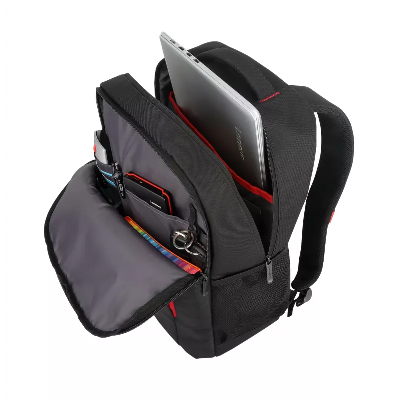Lenovo B515 39,6 cm (15,6 collu) mugursoma, melna, sarkana
