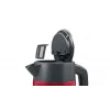 Bosch TWK4P434 elektriskā tējkanna — 1,7 L, 2400 W, melna/sarkana