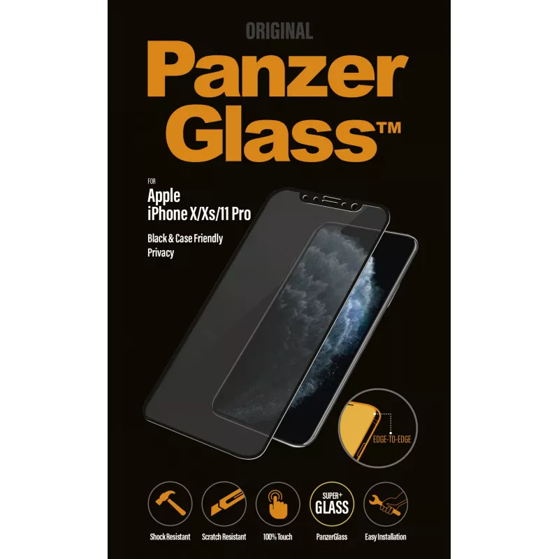 PanzerGlass ® Privātuma ekrāna aizsargs iPhone 11 Pro | X | Xs | Edge-to-Edge