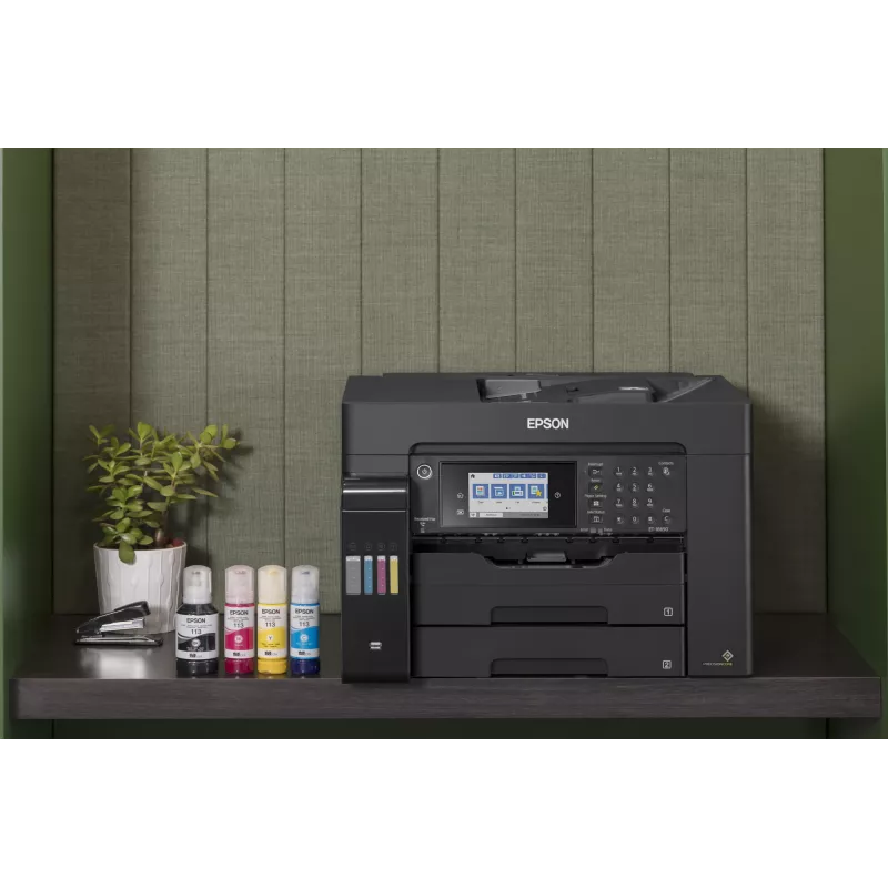 Daudzfunkciju printeris Epson EcoTank L15150 — krāsu tintes, A3+ (4800x2400 DPI), Wi‑Fi, Ethernet