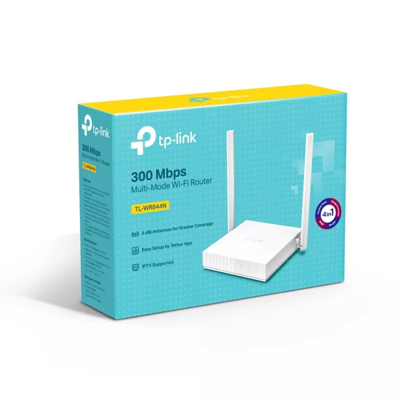 TP-Link TL-WR844N bezvadu maršrutētājs Fast Ethernet vienas joslas (2,4 GHz) balts