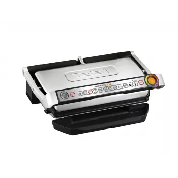 Tefal OptiGrill+ XL GC724D kontaktgrils, 2000 W, 9 programmas, 800 cm², melns/metālisks