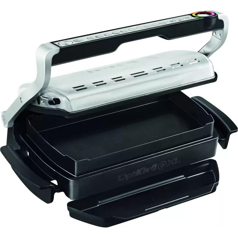 Kontaktgrils Tefal GC724D galda virsmas plāts, metālisks/melns, 440×340×172 mm, 7 kg