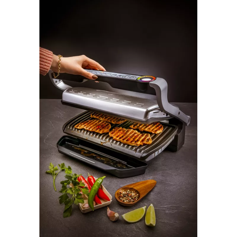 Kontaktgrils Tefal GC724D galda virsmas plāts, metālisks/melns, 440×340×172 mm, 7 kg