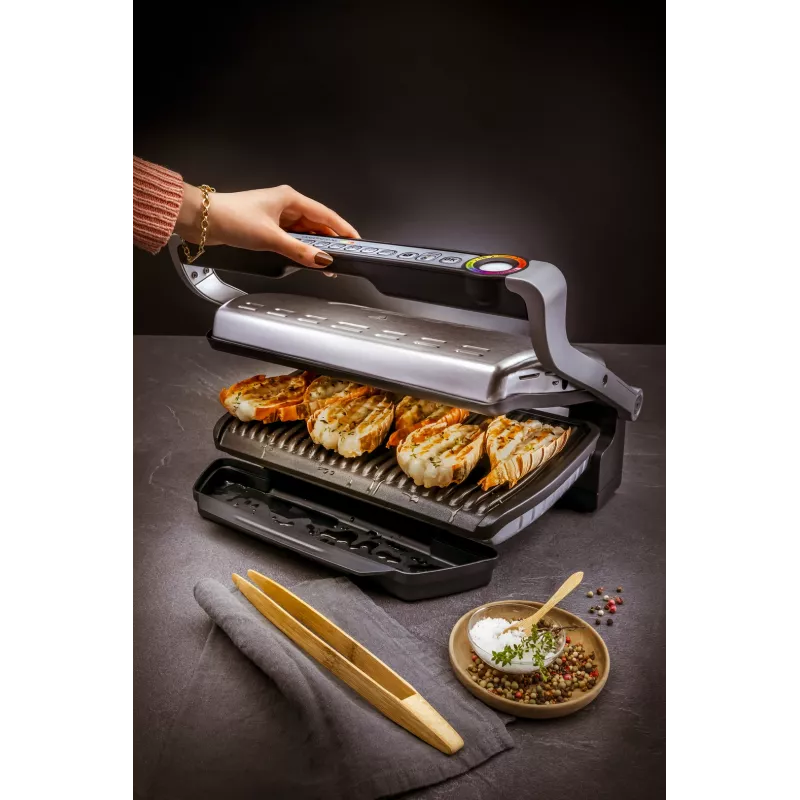 Kontaktgrils Tefal GC724D galda virsmas plāts, metālisks/melns, 440×340×172 mm, 7 kg