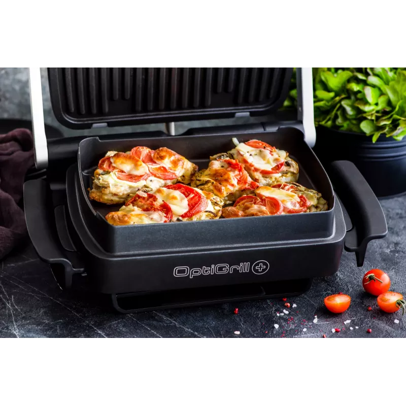 Kontaktgrils Tefal GC724D galda virsmas plāts, metālisks/melns, 440×340×172 mm, 7 kg