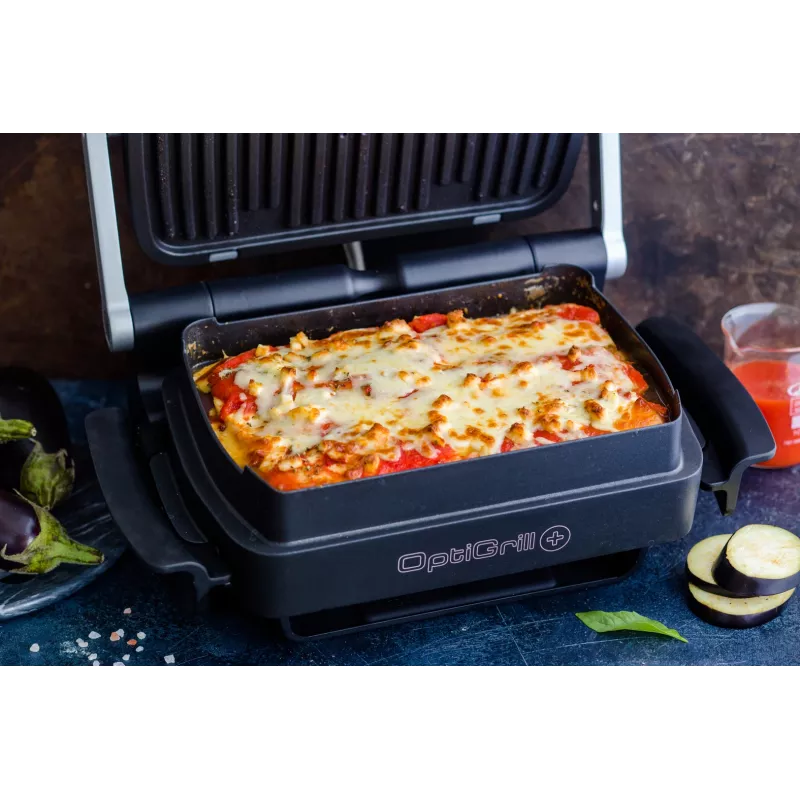 Kontaktgrils Tefal GC724D galda virsmas plāts, metālisks/melns, 440×340×172 mm, 7 kg