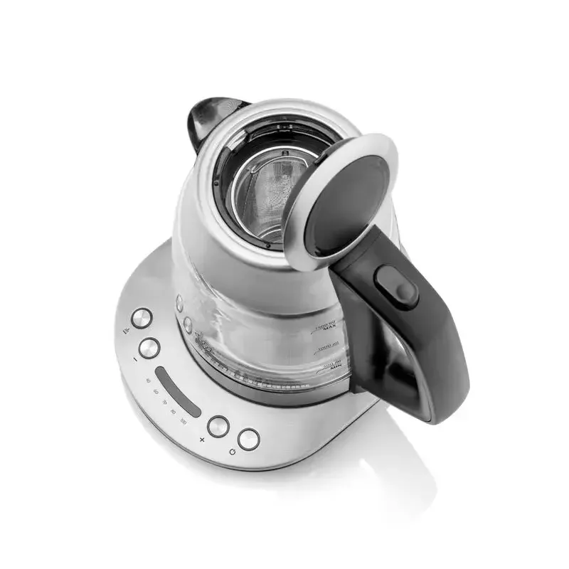 Elektriskā tējkanna ETA ETA915390000 — 1.5 L, 2200 W, nerūsējošais tērauds un caurspīdīgs stikls, melna