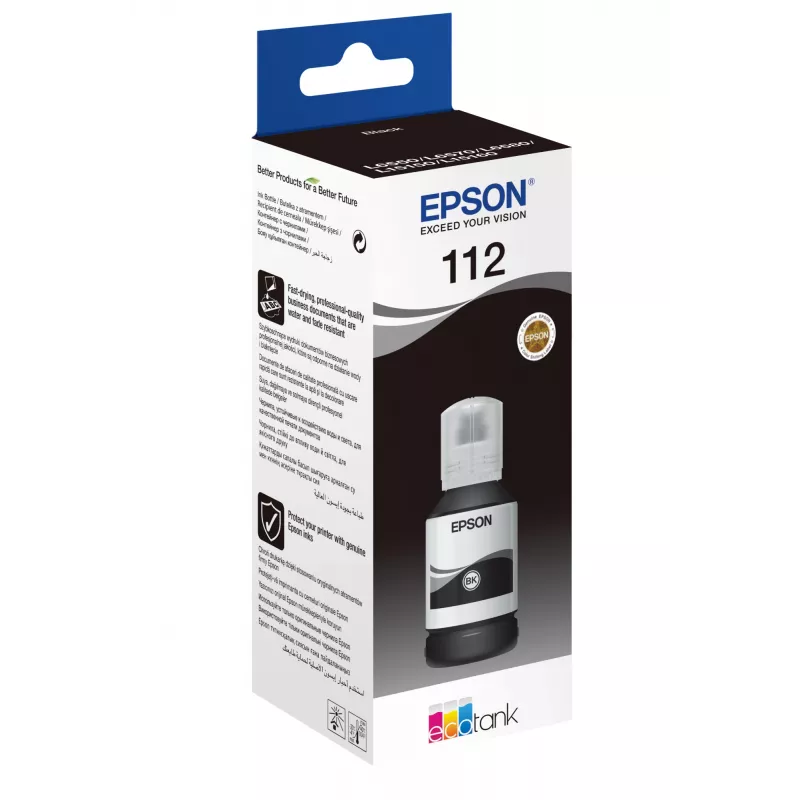 Tintes pudele Epson 112 EcoTank Pigment Melns