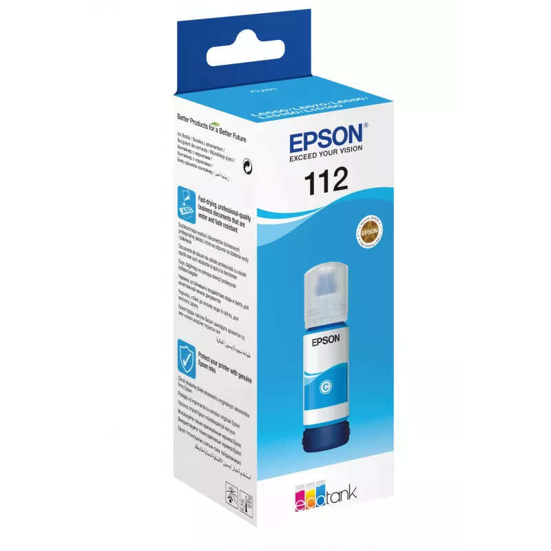 Tintes pudele Epson 112 EcoTank Pigment ciāna