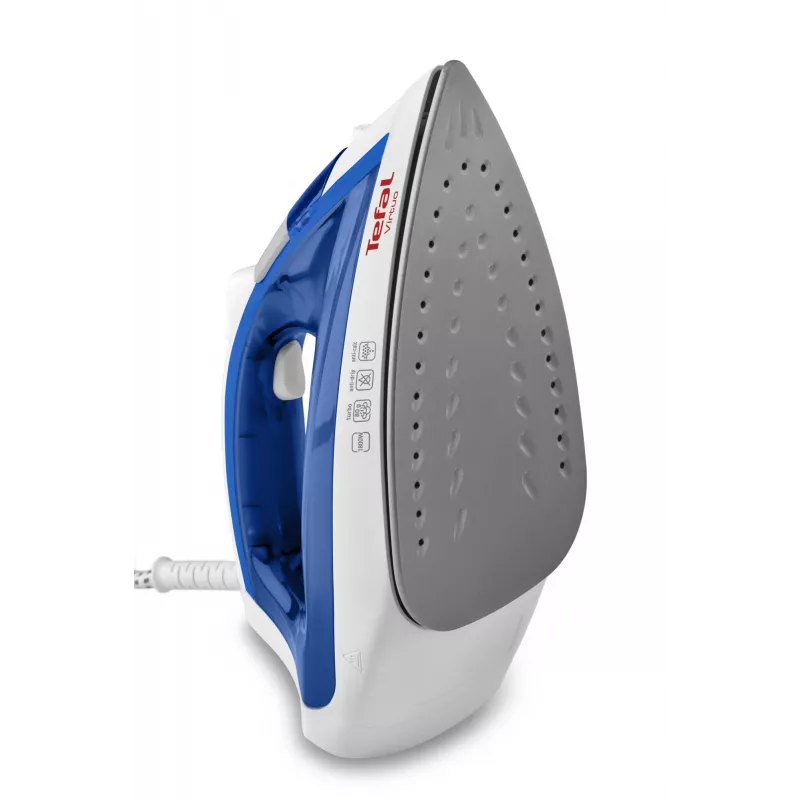 Tvaika gludeklis Tefal Virtuo FV1711 — 1800 W, Durilium zole, 0,2 L tvertne, vertikālais tvaiks, violets/balts