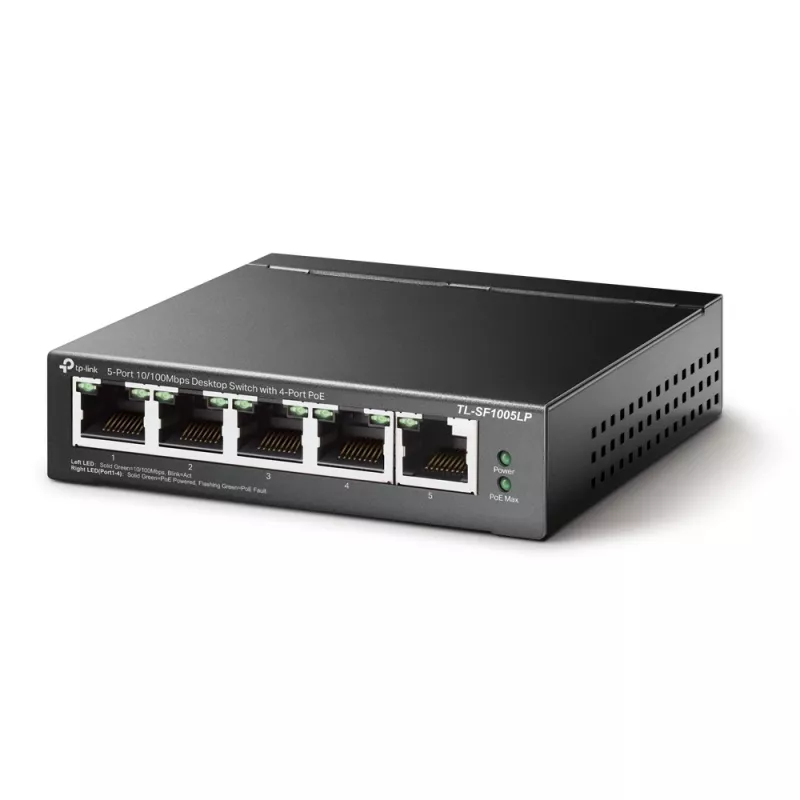 Nepārvaldāms slēdzis TP-Link TL-SF1005LP 5 porti 10/100Mbps ar 4 portu PoE