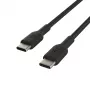 BELKIN USB-C uz USB-C kabelis, pīts, 1 m, melns