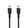 BELKIN USB-C uz USB-C kabelis, pīts, 1 m, melns