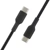 BELKIN USB-C uz USB-C kabelis, pīts, 1 m, melns