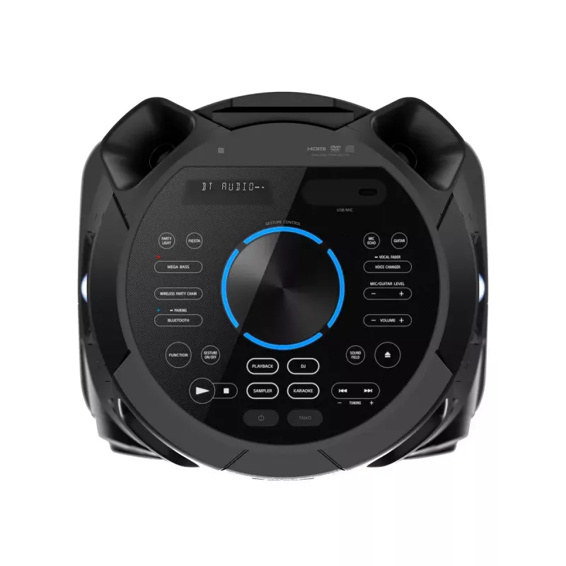 Sony MHC-V73D augstas jaudas Bluetooth® balles skaļrunis ar visvirziena balles skaņu un gaismu