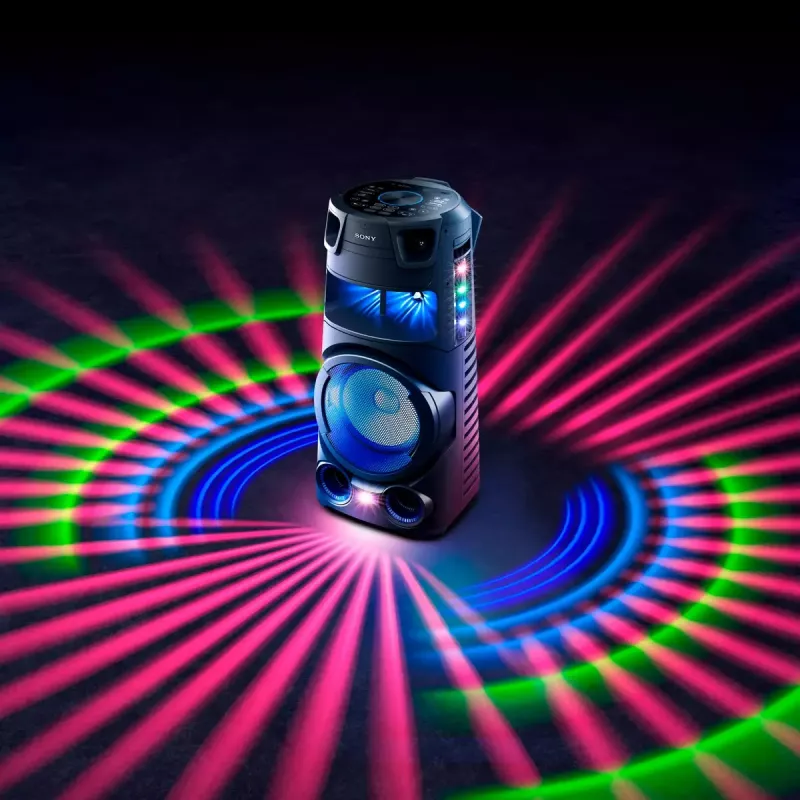 Sony MHC-V73D augstas jaudas Bluetooth® balles skaļrunis ar visvirziena balles skaņu un gaismu