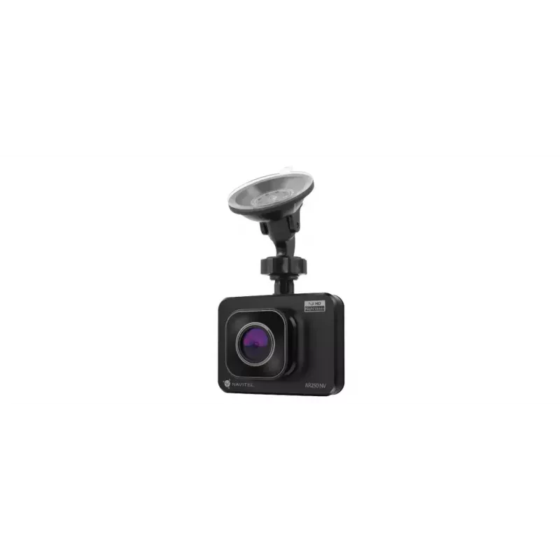 Auto videoreģistrators Navitel AR250 NV — 1 kamera 1920x1080, 140° skata leņķis, iebūvēts displejs, MicroSD, baterija un cigarešu aizdedzinātāja strāvas padeve
