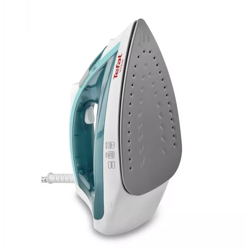 Tvaika gludeklis Tefal Virtuo FV1710 — 1800 W, 80 g/min tvaika trieciens, vertikālā tvaicēšana, zaļš/bals