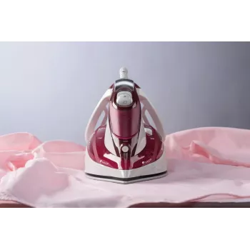 Tvaika gludeklis Gorenje SIH3000RBC — 3000 W, keramiskā zole, 0,4 L ūdens tvertne, 1,6 kg, sarkans