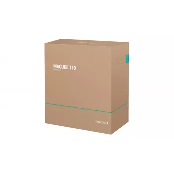 PC korpuss DeepCool MACUBE 110 WH Midi Tower — balts, rūdīts stikls, microATX, līdz 320 mm GPU, 165 mm CPU dzesētājs, 2x3,5 collu + 2x2,5 collu vietas