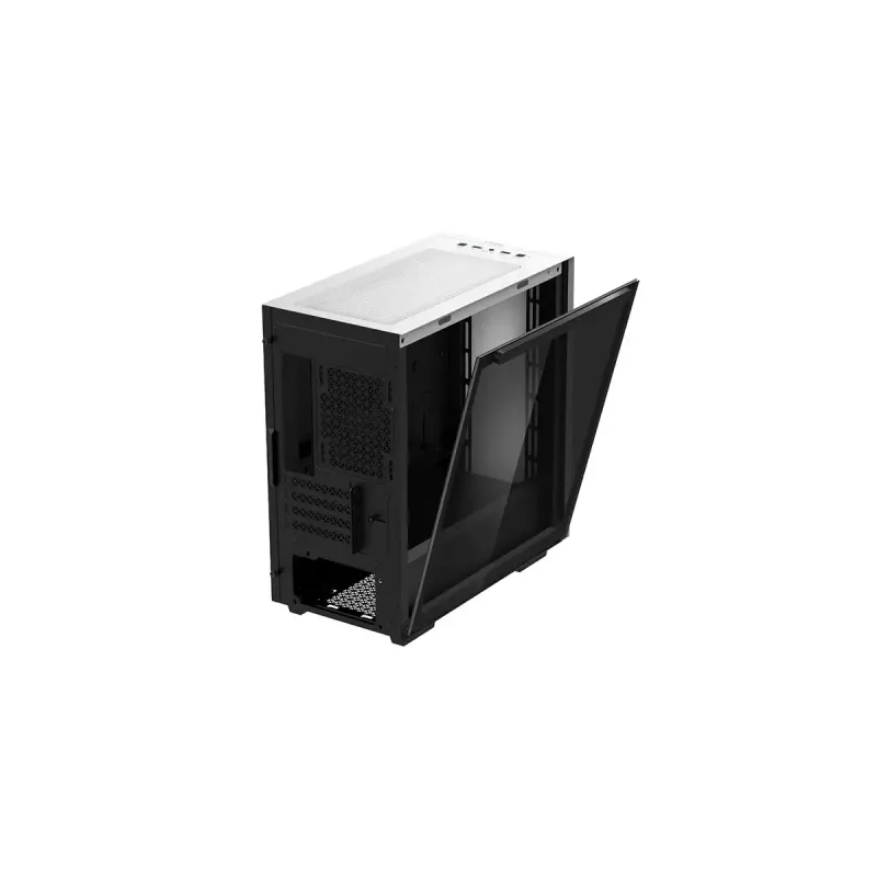 PC korpuss DeepCool MACUBE 110 WH Midi Tower — balts, rūdīts stikls, microATX, līdz 320 mm GPU, 165 mm CPU dzesētājs, 2x3,5 collu + 2x2,5 collu vietas