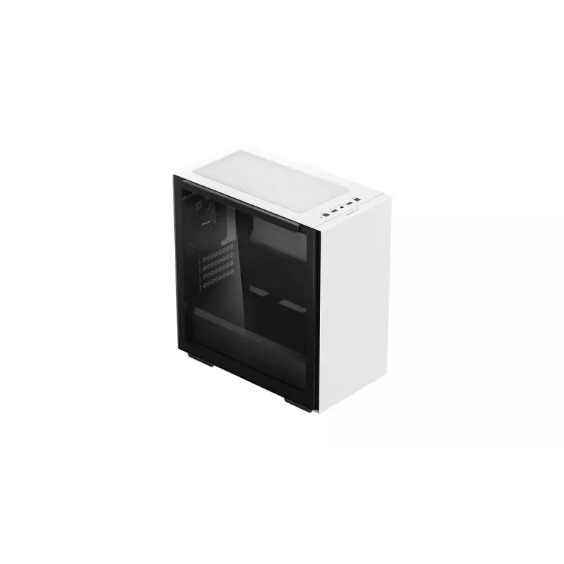PC korpuss DeepCool MACUBE 110 WH Midi Tower — balts, rūdīts stikls, microATX, līdz 320 mm GPU, 165 mm CPU dzesētājs, 2x3,5 collu + 2x2,5 collu vietas