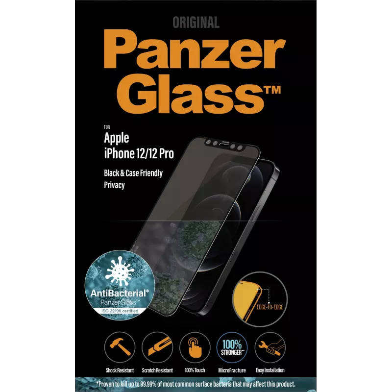 PanzerGlass ® konfidencialitātes ekrāna aizsargs iPhone 12 | 12 Pro | No malas līdz malai