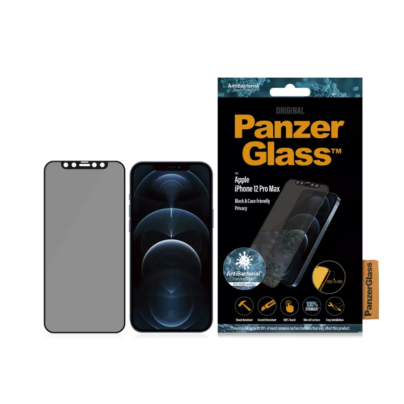 PanzerGlass ® Privātuma ekrāna aizsargs iPhone 12 Pro Max | Edge-to-Edge