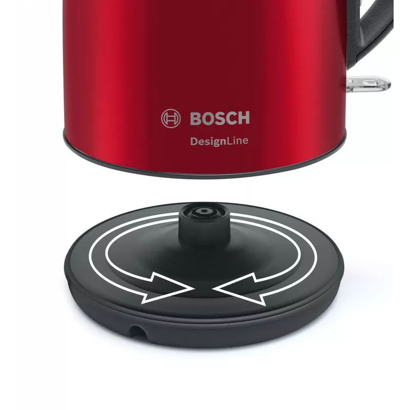 Bosch TWK3P424 elektriskā tējkanna 1,7 L 2400 W pelēka, sarkana
