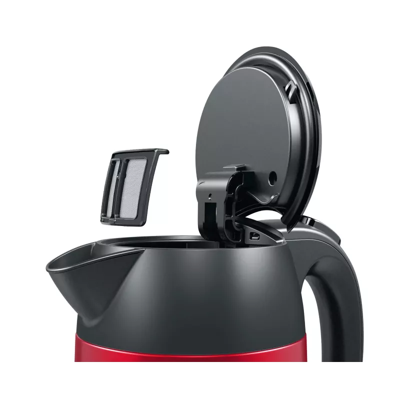 Bosch TWK3P424 elektriskā tējkanna 1,7 L 2400 W pelēka, sarkana